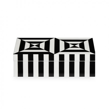 Op'Art Small, Lacquered Box, Jonathan Adler