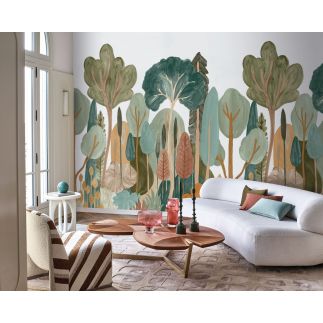 Elm, panoramic wallpaper, Casamance