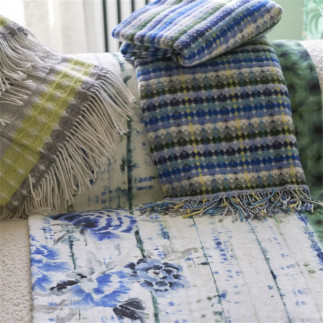 Marano Cobalt, Plaid or Sofa Throw, Designers Guild