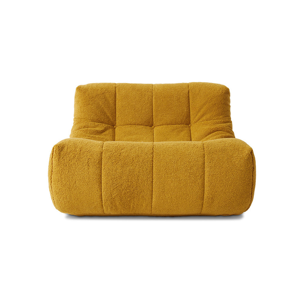 Lazy Lounge Chair Fluffy Ocre, Fauteuil en bouclette, HK Living