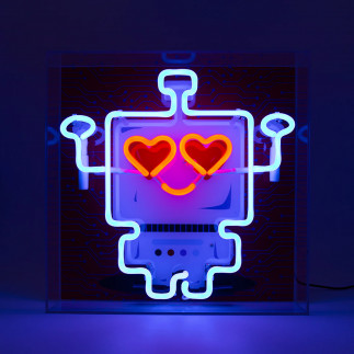 Robot, Neon Sign, Locomocean