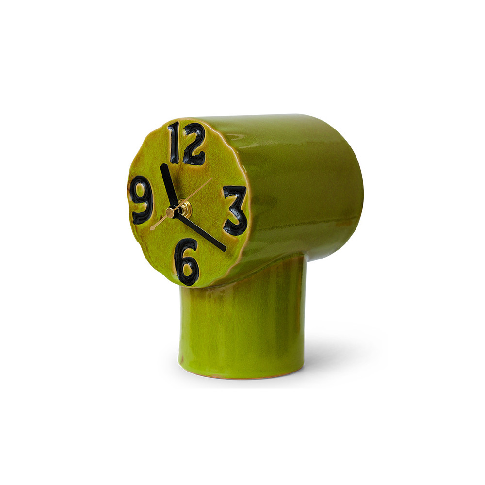 Retro ceramic Olive, Horloge, HK Living