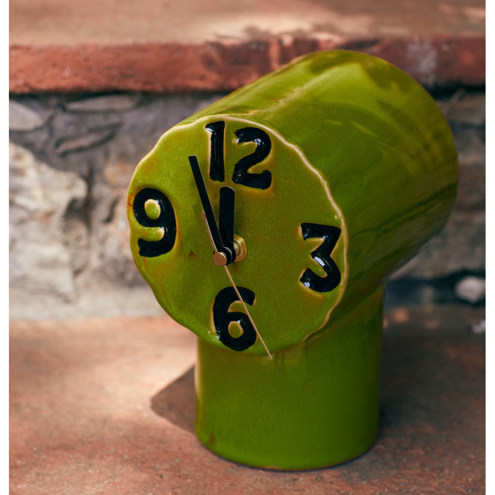 Retro ceramic Olive, Horloge, HK Living