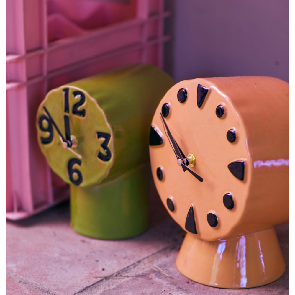 Horloge retro en céramique, Peach, HK Living