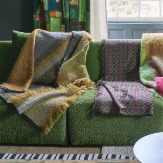 Pembroke Magenta, Plaid or Sofa Throw, Designers Guild