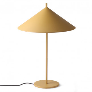 Metal triangle table lamp, Ochre Matt color, Size L, HK Living