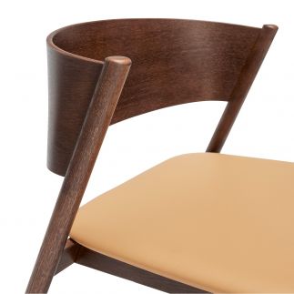 Oblique lounge Marron, Fauteuil, Hübsch