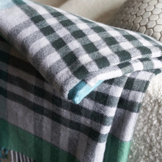 Bankura Emerald, Plaid or Sofa Throw, Designers Guild