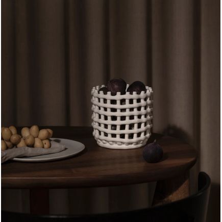 Ceramic basket, Off-white, Ferm Living