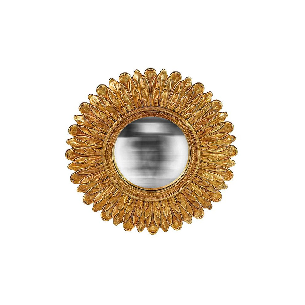 Plumes doré, Miroir convexe, 35 cm, sélectionné par Hippotigre