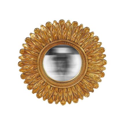 Plumes doré, Miroir convexe, 35 cm, sélectionné par Hippotigre