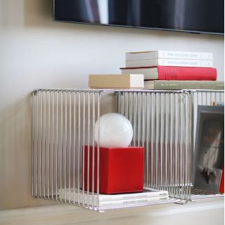 Bob 14, Rouge,  Lampe de Table, Globen Lighting (avec son Ampoule)