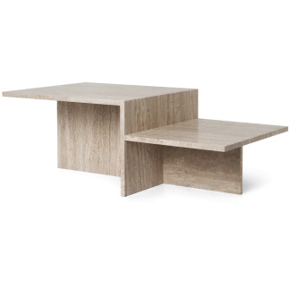 Distinct Coffee Table, Table basse en Travertin, Ferm Living