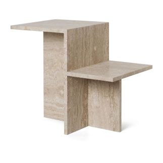 Distinct Side Table, Table d'appoint en Travertin, Ferm Living