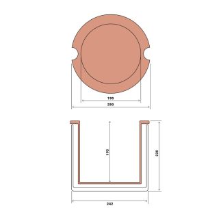 Wetpot Taille L, 25cm, Cache-pot à réserve d'eau, WetPot Systems