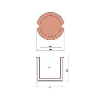 Wetpot Taille M, 19cm, Cache-pot à réserve d'eau, WetPot Systems