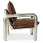 Lounge chair chromed in velvet, HK Living