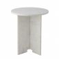 Jasmia, White Marble Side Table, Bloomingvillr