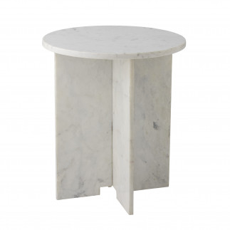 Jasmia, White Marble Side Table, Bloomingville