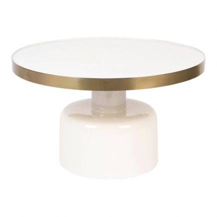 Glam, Coffee table, White, Zuiver