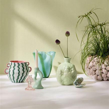 Green and Turquoise Tulip Vase, Bahne